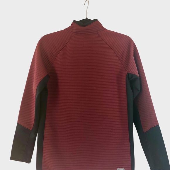 Old Navy Youth Kid US 14-16 Burgundy Black Full-Zip Jacket Back To School Fall - Picture 3 of 8